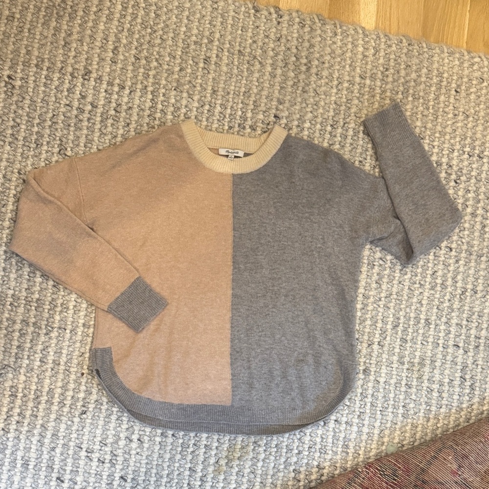 Madewell Two Tone colorblock Sweater